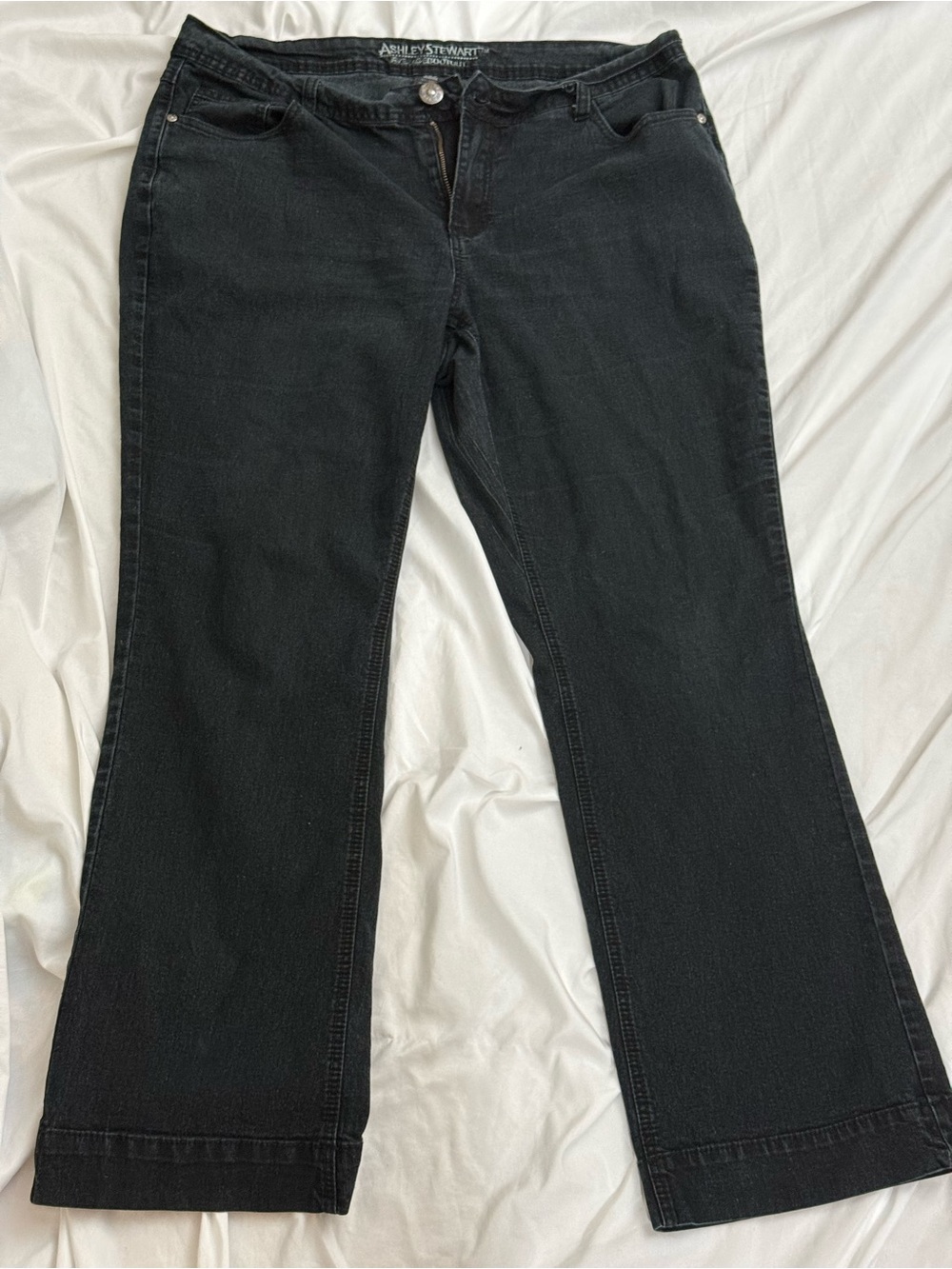 Ashley Stewart Black Bootcut Jeans - Stretch Mid-Rise